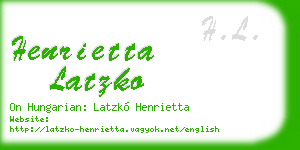 henrietta latzko business card